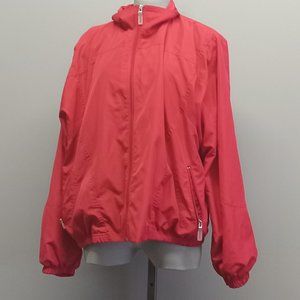 Koret women's red full zip retro look spring fall activewear bomber Jacket sz XL